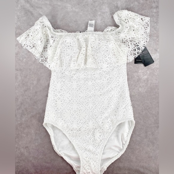 LAUREN Ralph Lauren Crochet One-Piece Swimsuit - Picture 4 of 8